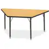 Jonti-Craft® Oak Top Activity Tables, Trapezoid 30" x 60", Elementary 15" - 24"