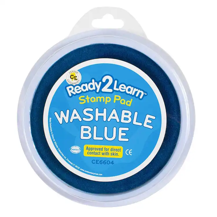 Jumbo Circular Washable Stamp Pads, Blue