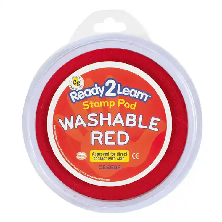 Jumbo Circular Washable Stamp Pads, Red