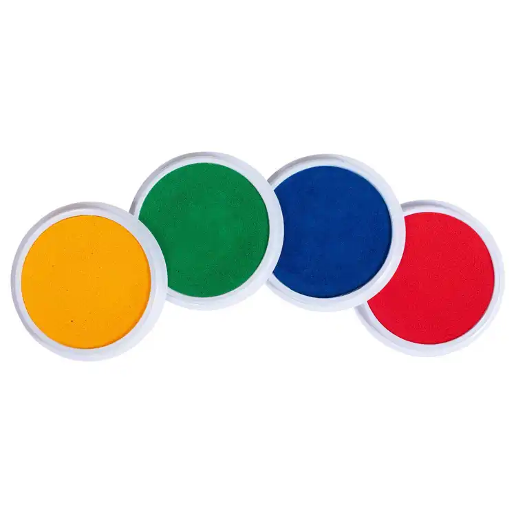 Jumbo Circular Washable Stamp Pads, Set of 4