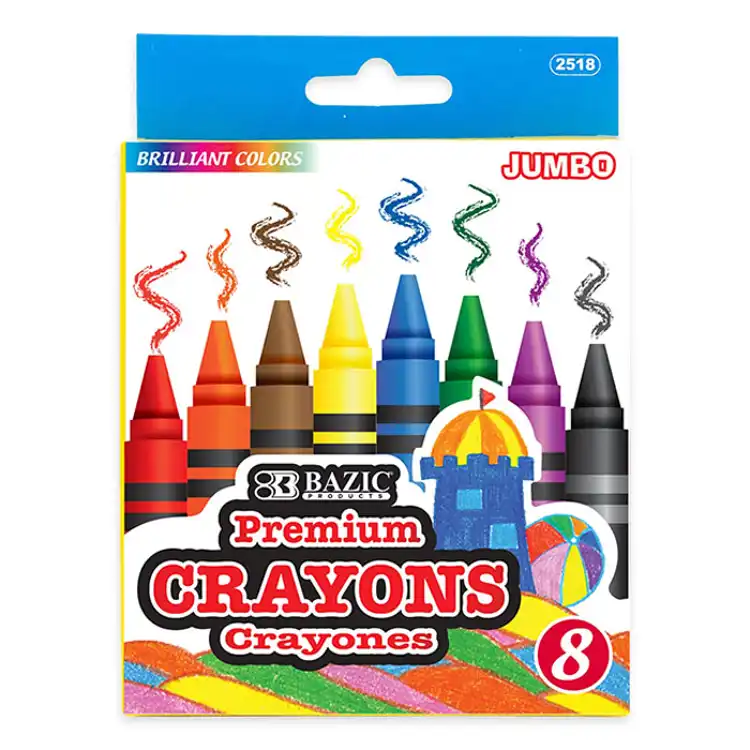 Jumbo Crayons, 8 colors