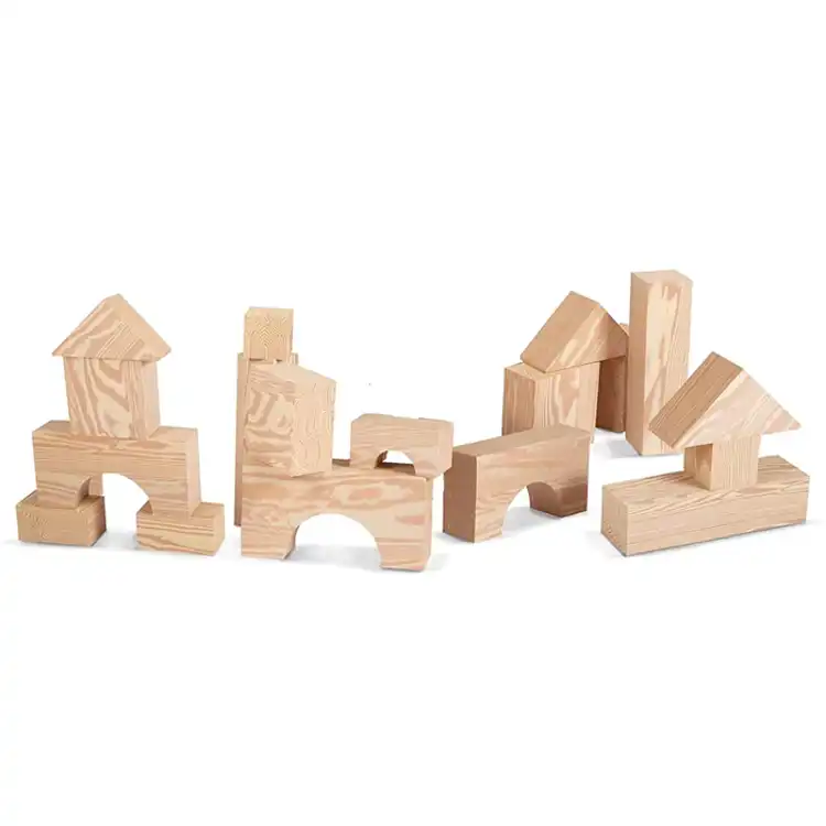 Jumbo Foam Edu-Blocks, Natural Wood