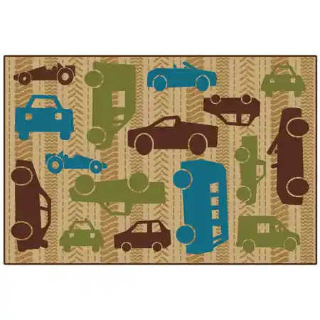 KID$ Value Classroom Rugs™, All Autos Rectangle 4'x6'