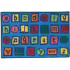 KID$ Value Classroom Rugs™, Alphabet Blocks, Rectangle 3' x 4'6"