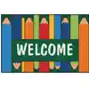KID$ Value Classroom Rugs™, Colorful Pencils Welcome Rug, Rectangle 4' x 6'
