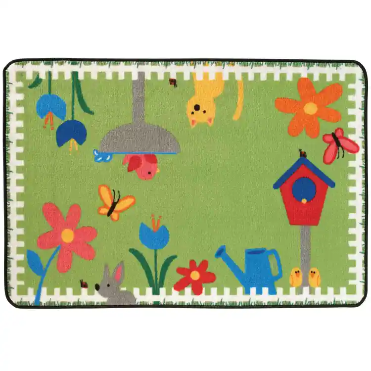 KID$ Value Classroom Rugs™, Garden Time, Rectangle 3' x 4'6"