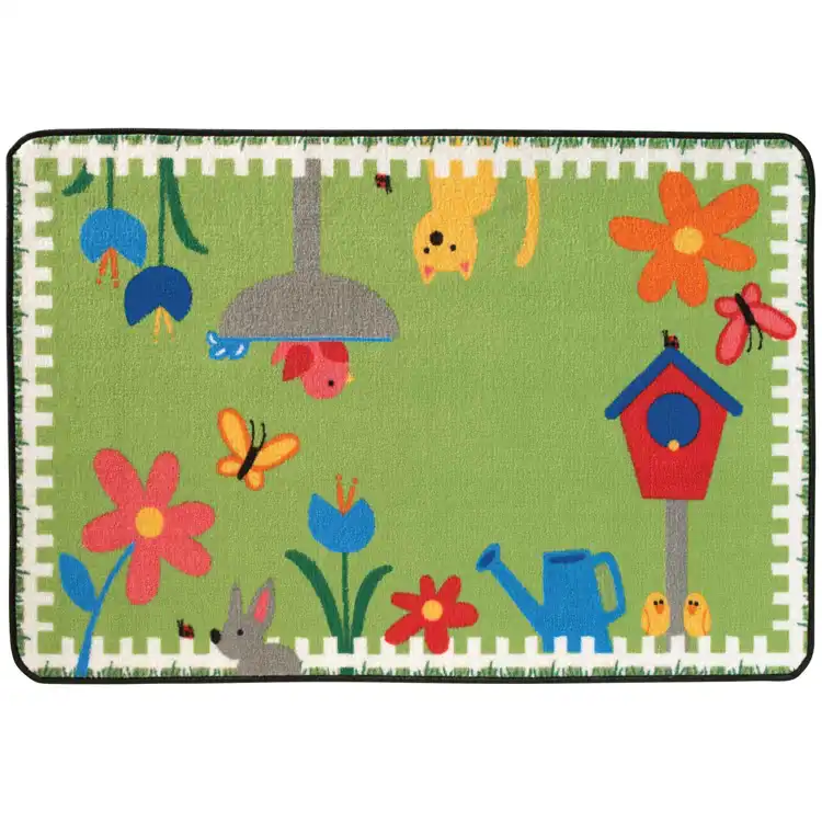 KID$ Value Classroom Rugs™, Garden Time, Rectangle 3' x 4'6"