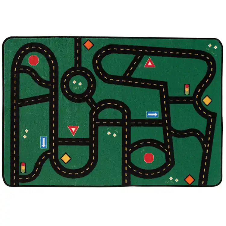KID$ Value Classroom Rugs™, Go-Go Driving, Rectangle 4' x 6'