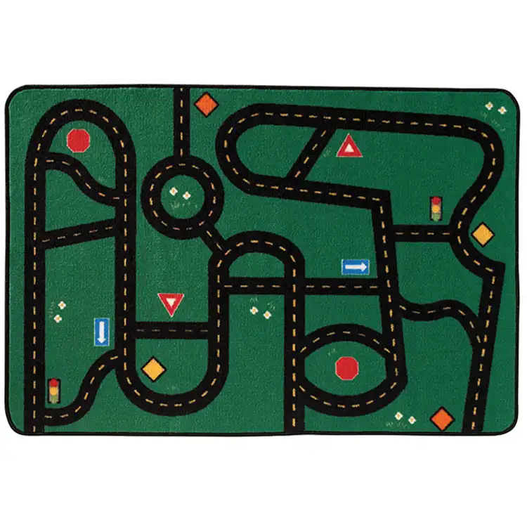 KID$ Value Classroom Rugs™, Go-Go Driving, Rectangle 4' x 6'