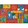 KID$ Value Classroom Rugs™, Inspirational Patchwork, Rectangle 3' x 4'6"