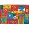 KID$ Value Classroom Rugs™, Inspirational Patchwork, Rectangle 4' x 6'