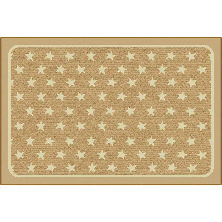 KID$ Value Classroom Rugs™, Super Stars, Rectangle 3' x 4' 6" Brown
