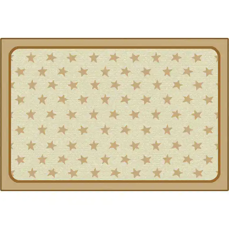 KID$ Value Classroom Rugs™, Super Stars, Rectangle 3' x 4' 6" Tan