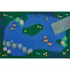 KID$ Value Classroom Rugs™, Tranquil Pond, Rectangle 3' x 4'6" Blue