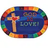 KID$ Value Plus Classroom Rug, God Is Love Learning Oval 8' x 12'