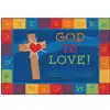 KID$ Value Plus Classroom Rug, God Is Love Learning Rectangle 6' x 9'