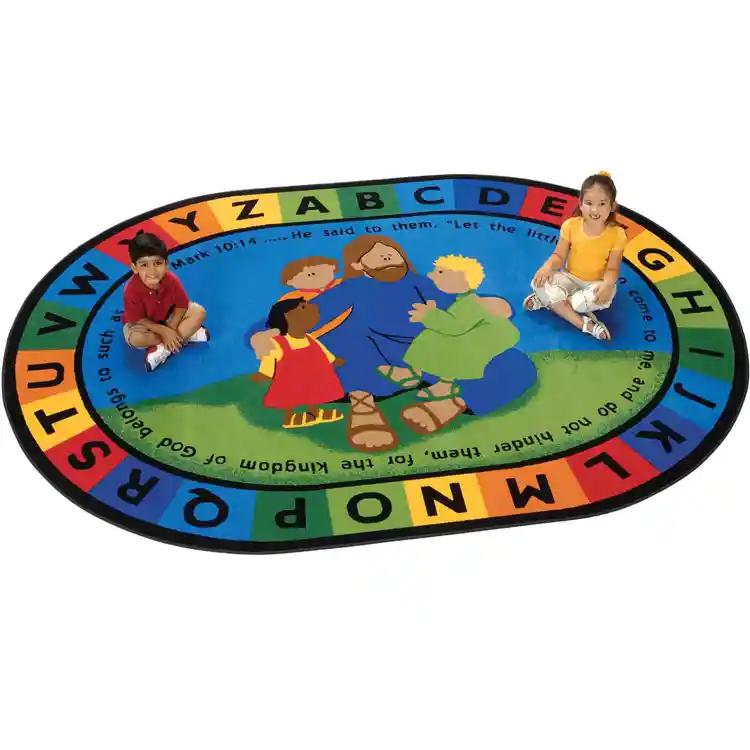 KID$ Value Plus Classroom Rug, Jesus Loves the Little Children