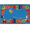 KID$ Value Plus Classroom Rugs™, Alpha Fun Train, Rectangle 6' x 9'