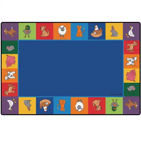 KID$ Value Plus Classroom Rugs™, Farm Animal Seating Rug