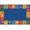 KID$ Value Plus Classroom Rugs™, Farm Animal Seating Rug Rectangle 4' x 6'