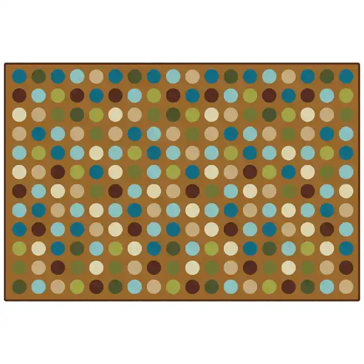KID$ Value Plus Classroom Rugs™, Microdots, Rectangle 6' x 9' Brown