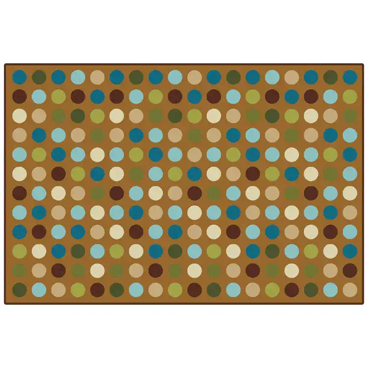 KID$ Value Plus Classroom Rugs™, Microdots, Rectangle 6' x 9' Brown