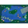 KID$ Value Plus Classroom Rugs™, Tranquil Pond, Rectangle 6' x 9' Blue