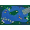 KID$ Value Plus Classroom Rugs™, Tranquil Pond, Rectangle 6' x 9' Blue