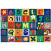 KIDSoft™ Alphabet Blocks Classroom Rug, Rectangle 6' x 9'