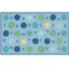 KIDSoft™ Alphabet Dots Rug, Contemporary Colors Rectangle 7’6” x 12’