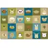 KIDSoft™ Animal Patchwork Rug, Nature Colors, Rectangle 4' x 6'