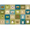 KIDSoft™ Animal Patchwork Rug, Nature Colors, Rectangle 6' x 9'