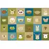 KIDSoft™ Animal Patchwork Rug, Nature Colors, Rectangle 8' x 12'