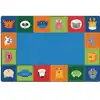 KIDSoft™ Baby Animals Border Rug, Primary Colors