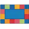 KIDSoft™ Pattern Blocks Rug, Primary, Rectangle 4' x 6'