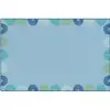 KIDSoft™ Rainbows Border Rug Soft Colors, Rectangle 4' x 6' Blue