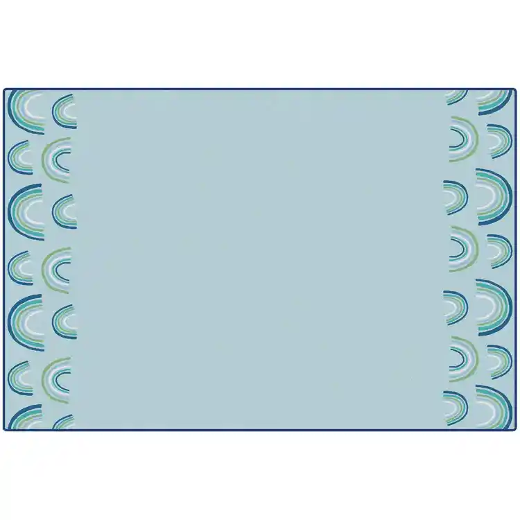 KIDSoft™ Rainbows End Rug Soft Colors, Rectangle 4' x 6' Green