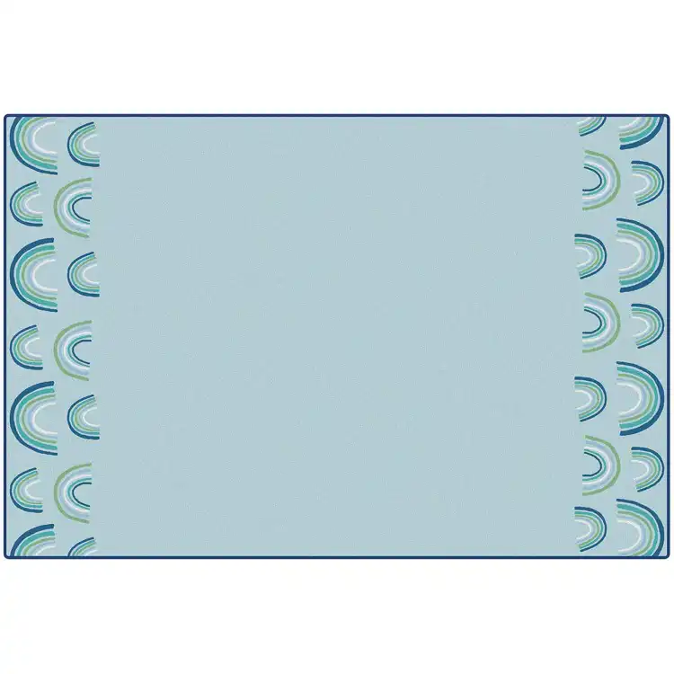 KIDSoft™ Rainbows End Rug Soft Colors, Rectangle 6' x 9', Green