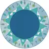 KIDSoft™ Tranquil Mountain Rug, Blue 6' Round