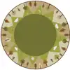 KIDSoft™ Tranquil Mountain Rug, Green 6' Round