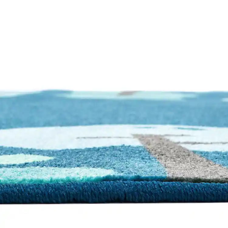 KIDSoft™ Tranquil Trees Rug, Blue, Oval 4' x 6'