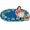 KIDSoft™ Tranquil Trees Rug, Blue, Oval 6' x 9'