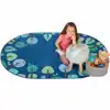 KIDSoft™ Tranquil Trees Rug, Blue, Oval 8' x 12'