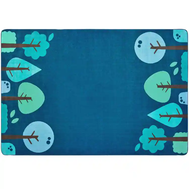 KIDSoft™ Tranquil Trees Rug, Blue, Rectangle 6' x 9'