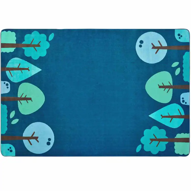 KIDSoft™ Tranquil Trees Rug, Blue, Rectangle 7'6" x 12'