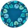 KIDSoft™ Tranquil Trees Rug, Blue, Round 6'