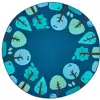 KIDSoft™ Tranquil Trees Rug, Blue, Round 6'