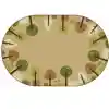 KIDSoft™ Tranquil Trees Rug, Tan, Oval 6' x 9'