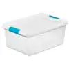 Latch Storage Boxes, 15 Quart, Set of 12