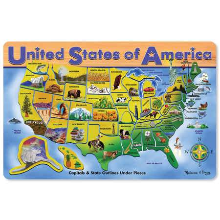 Wooden USA Map Puzzle